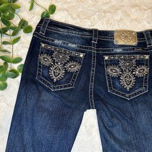 Miss Me Desert Flower Signature Slim Boot Jeans Sz 31